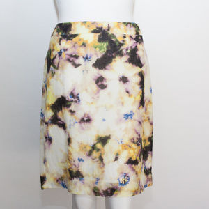 J. Crew Silk and Linen Floral Skirt Size 4